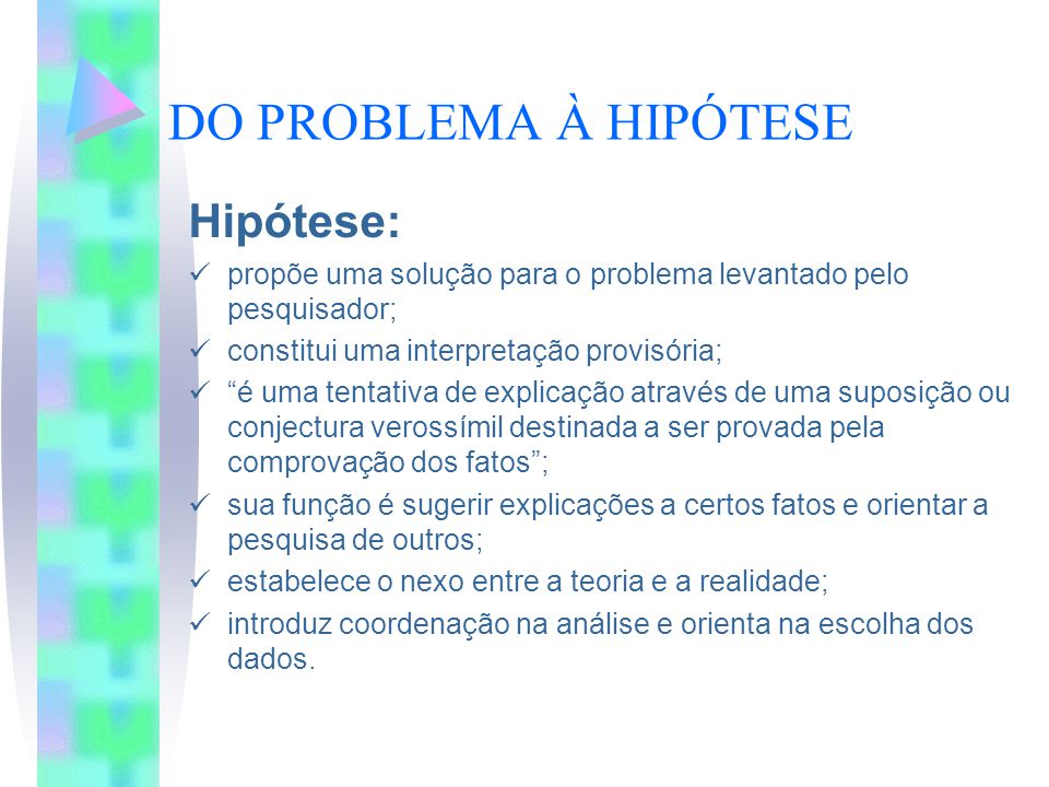 Exemplo De Hipótese De Um Projeto Vários Exemplos